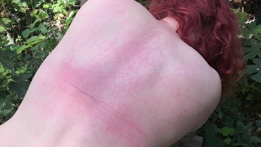 Whip my back in public forest