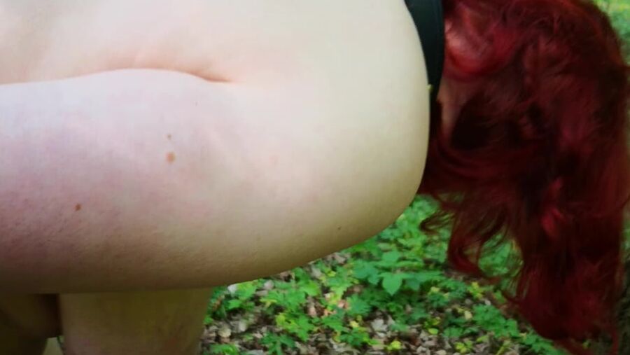 Bondage and whipping in woods