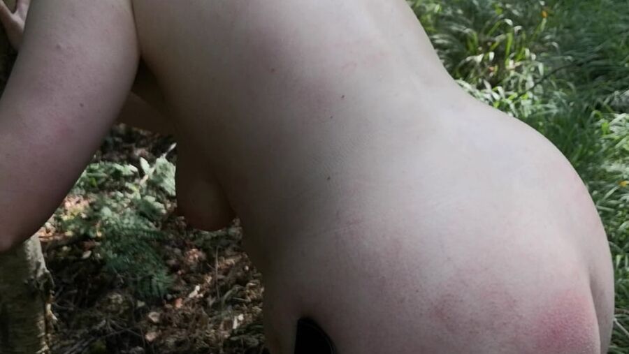 Naked Tits and Ass whipping in woods
