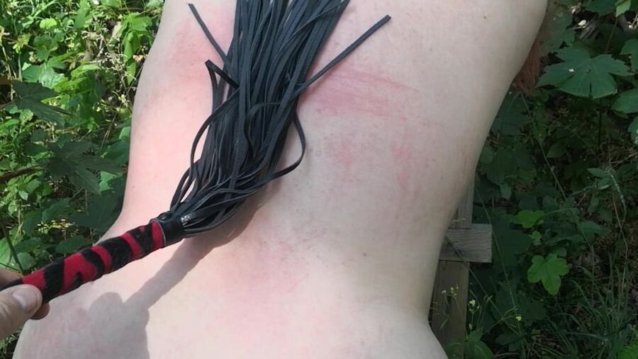 Whip my back in public forest