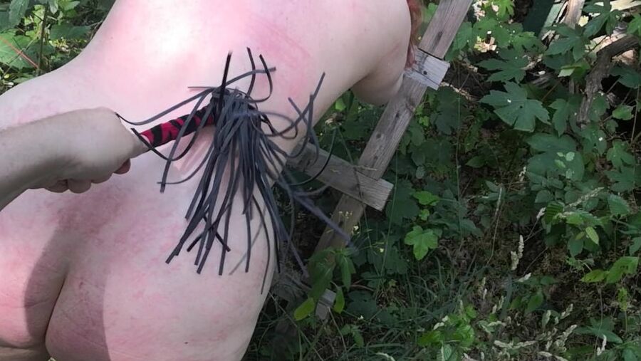 Whip my back in public forest