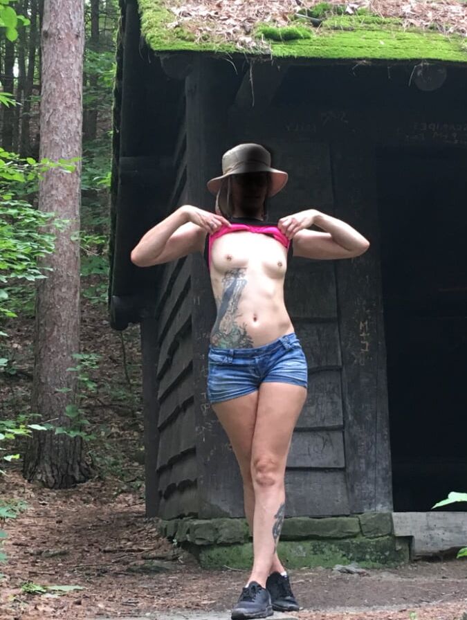 Slut wife hiking
