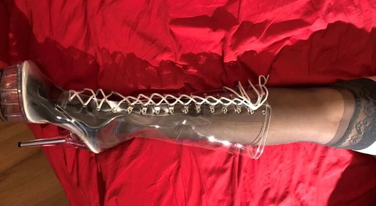 Clear Plastic Boots and Nylons