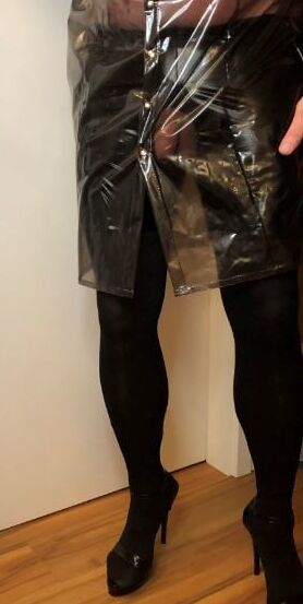 Heels, Latex and clear PVC
