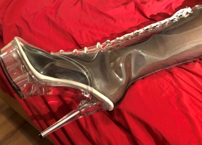 Clear Plastic Boots and Nylons