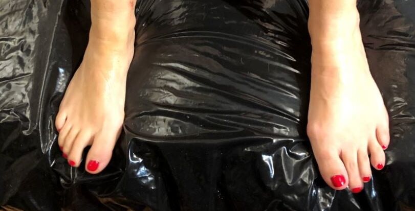 Heels, Latex and clear PVC