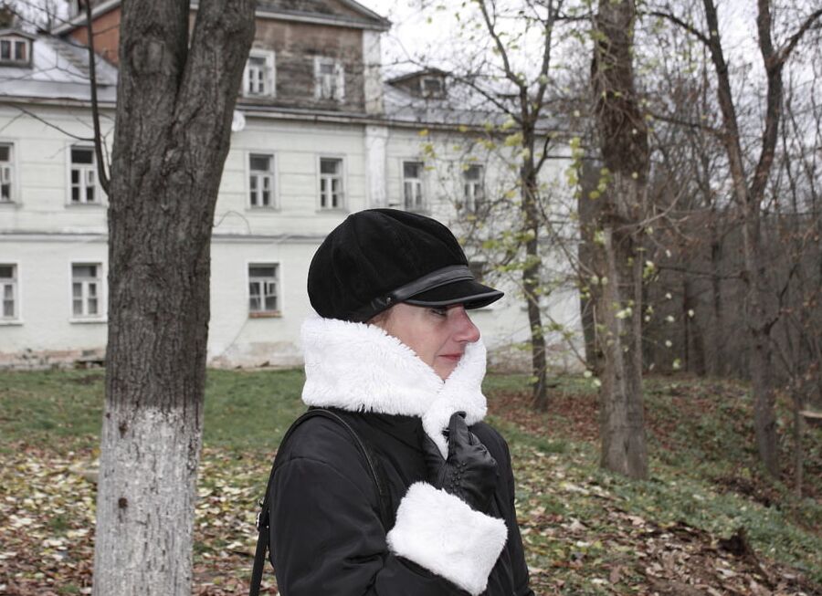 Deep Autumn near russian monastery