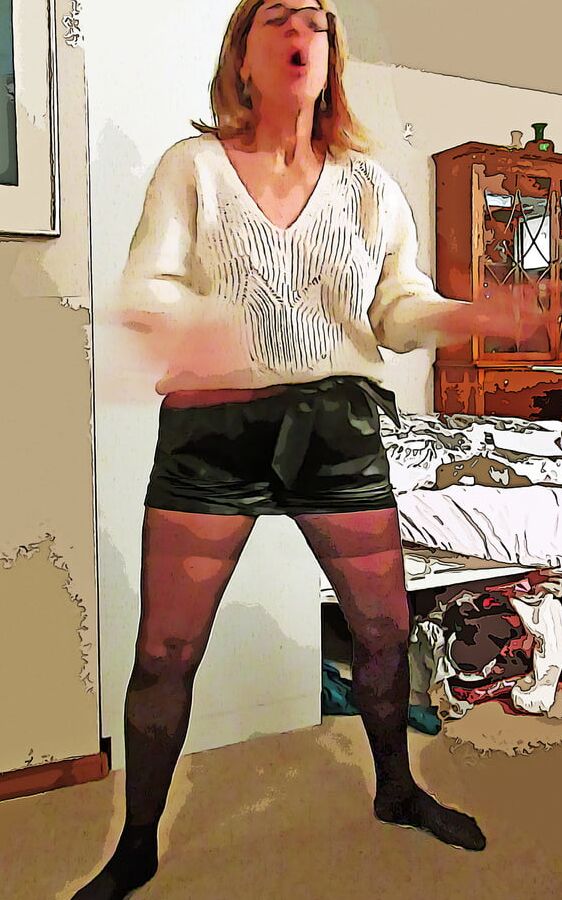 Wife's pantyhose of New Years eve