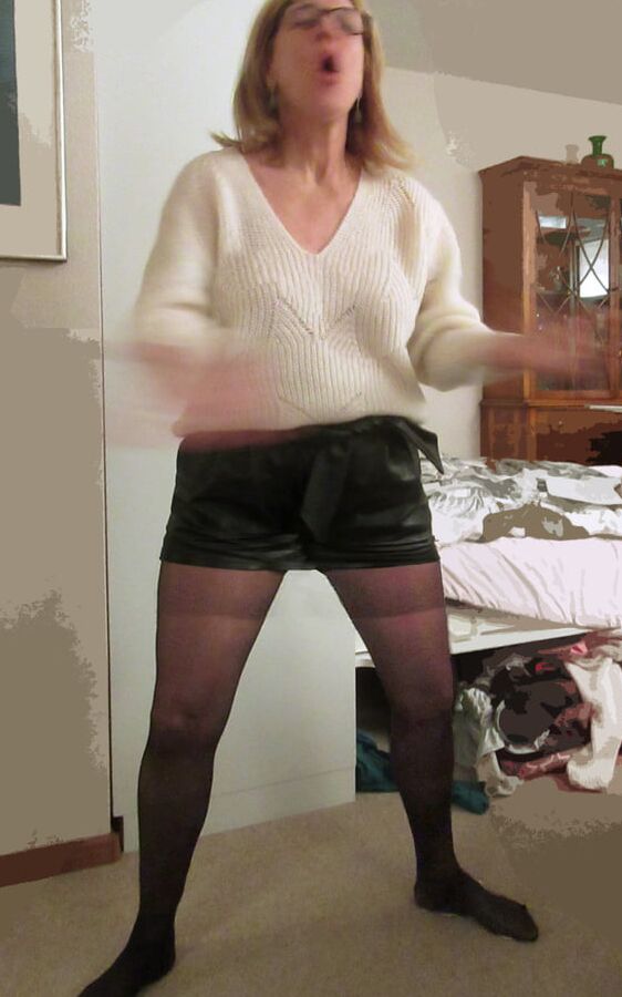 Wife's pantyhose of New Years eve