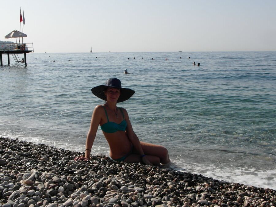 On beach of Alania, Turkey