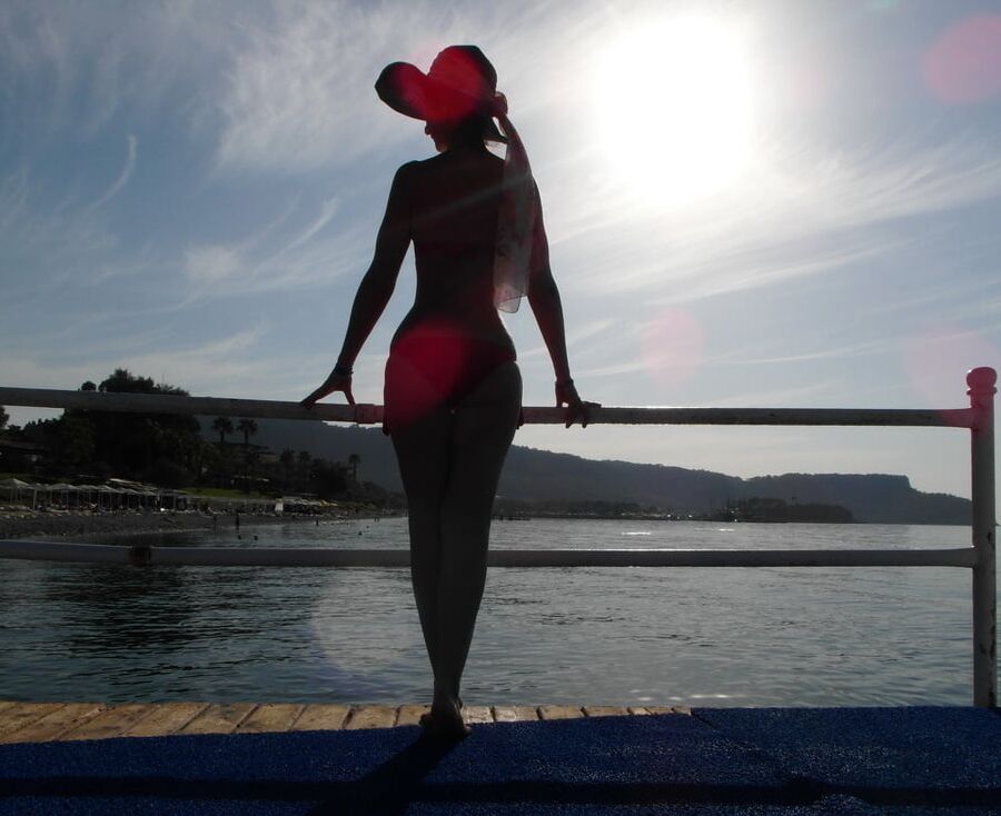 On beach of Alania, Turkey