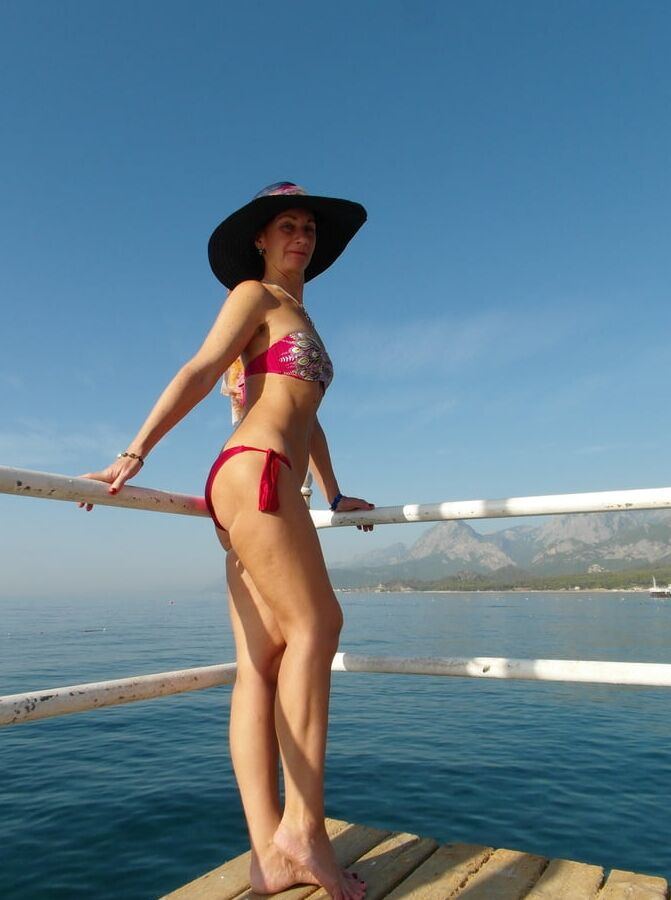On beach of Alania, Turkey