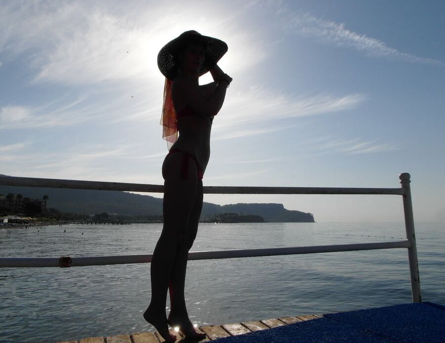 On beach of Alania, Turkey