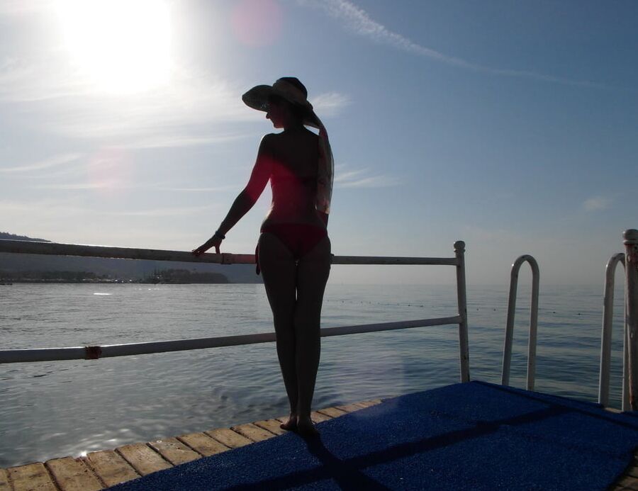On beach of Alania, Turkey
