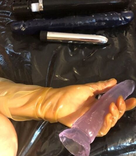 Transparent Latex Masturbation
