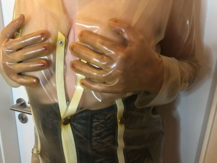 Transparent Latex Masturbation
