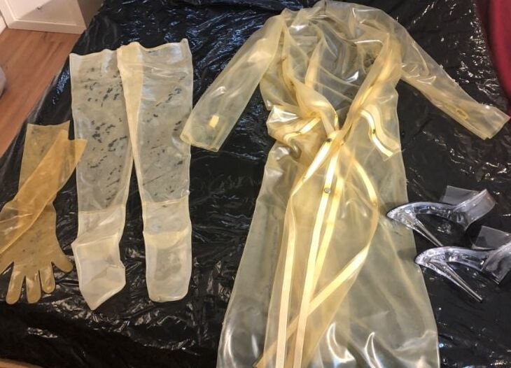 Transparent Latex Masturbation