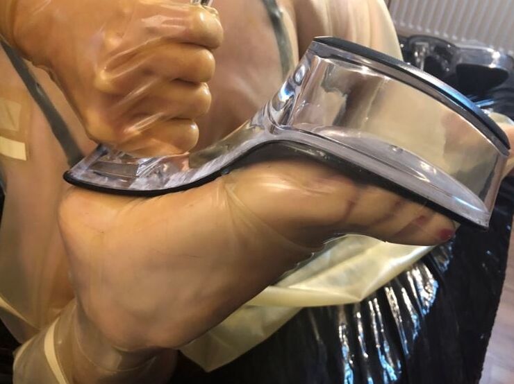Transparent Latex Masturbation