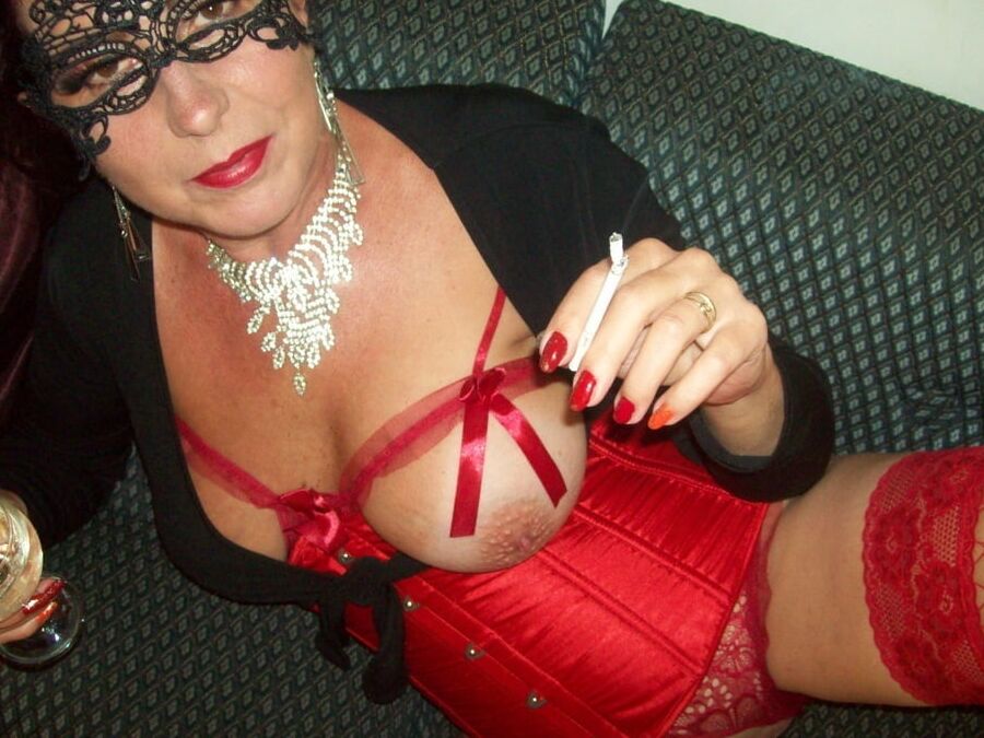 In a Red dress