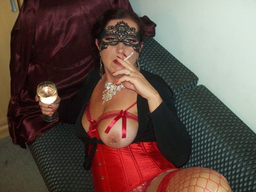In a Red dress