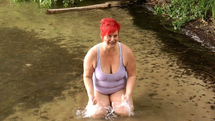 Alone on the lake - First swim in the lake