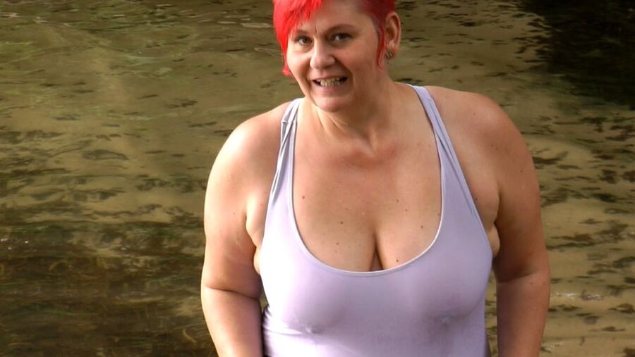 Alone on the lake - First swim in the lake