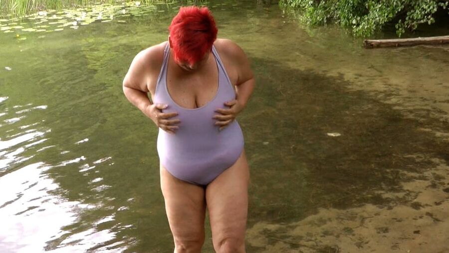 Alone on the lake - First swim in the lake