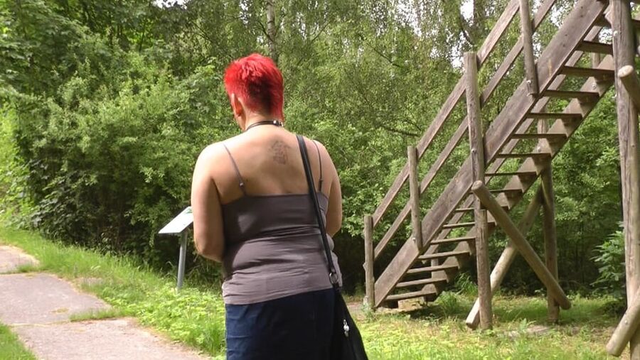 Masturbating on the observation tower