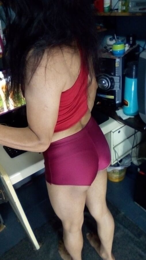 Whore Maria In Hot Red Shorts