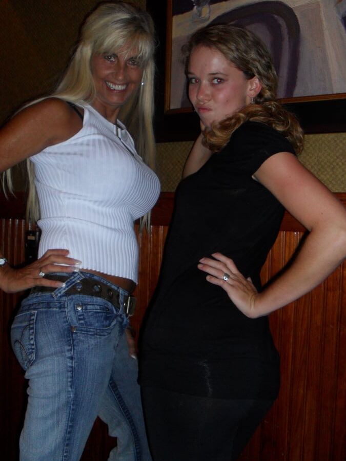 Down town busty blonde