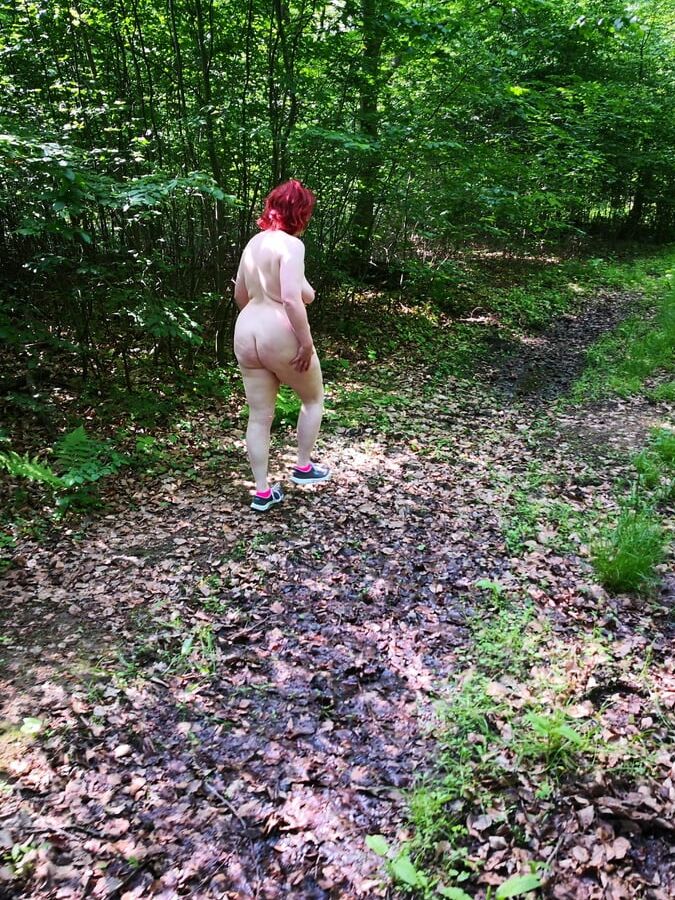 Pure naked hiking in public