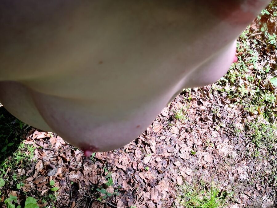 Pure naked hiking in public
