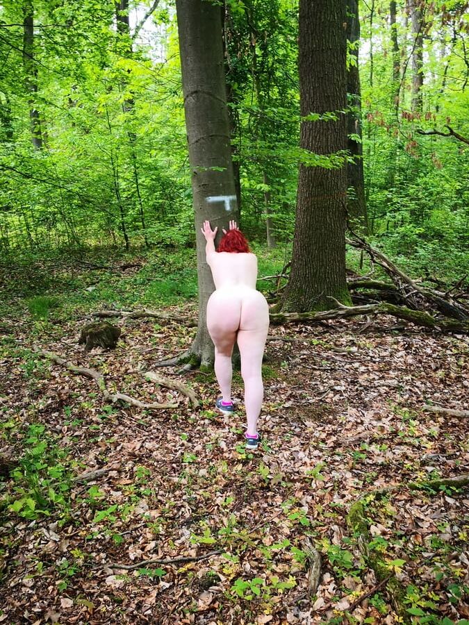Pure naked hiking in public