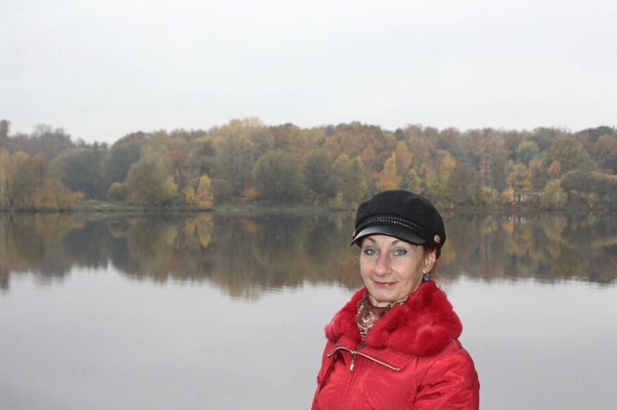 Red jacket and yellow leaves