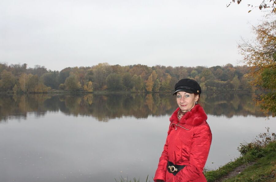 Red jacket and yellow leaves