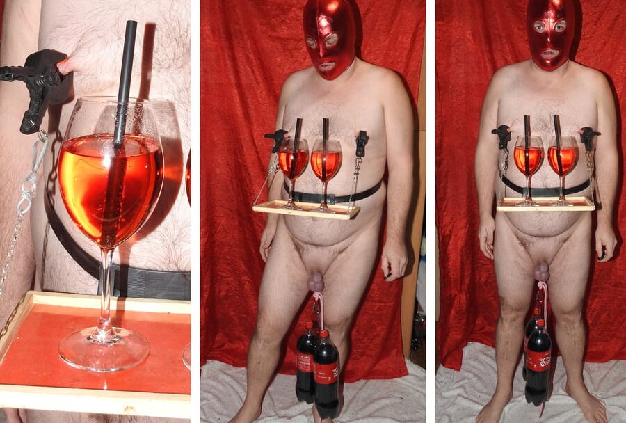 Served Spritz with Nipple Tray and Weight in my Balls