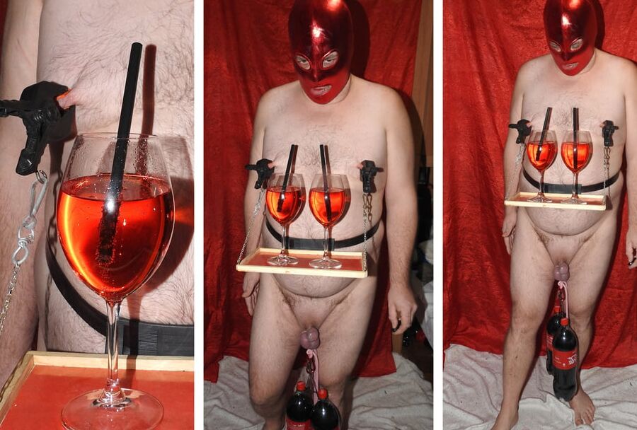 Served Spritz with Nipple Tray and Weight in my Balls
