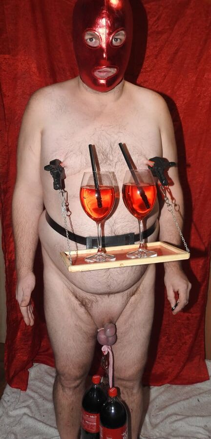 Served Spritz with Nipple Tray and Weight in my Balls