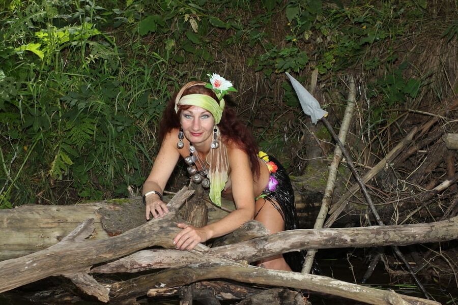 Savage Girl in River