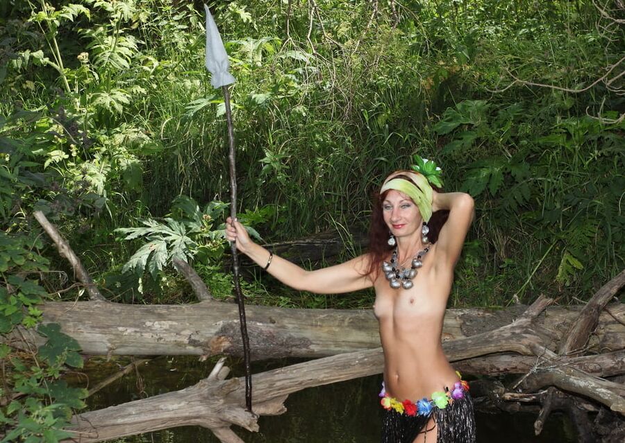 Savage Girl in River