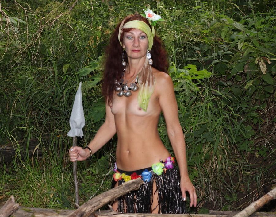 Savage Girl in River