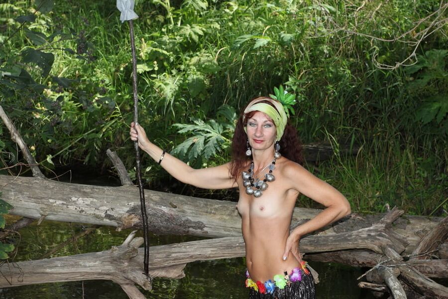 Savage Girl in River