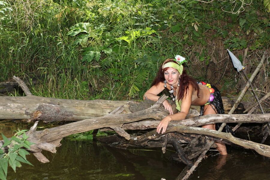 Savage Girl in River