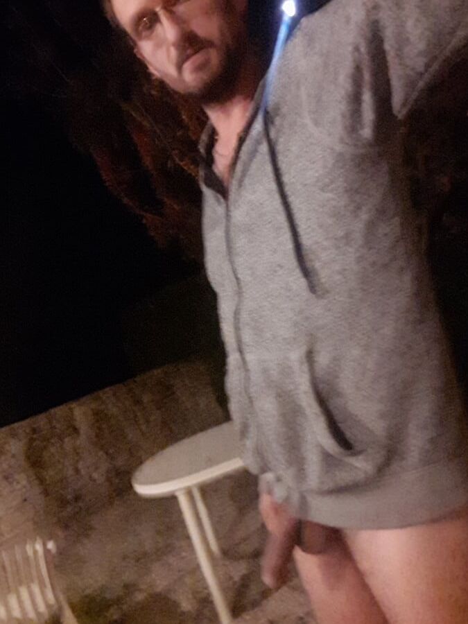Naked outside