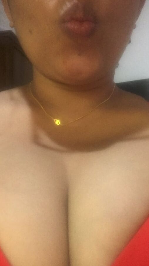 Sri Lankan Red Big Bra with big tits
