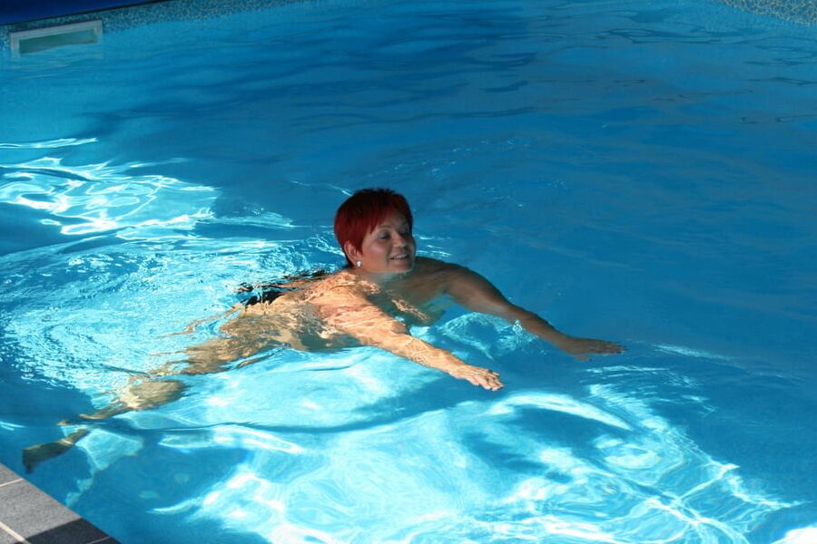 In the private pool