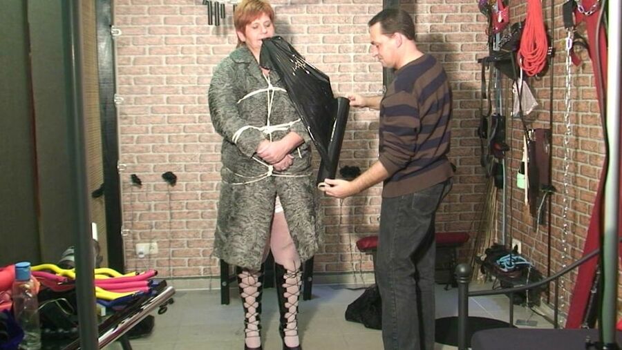 Completely packed with a fur coat