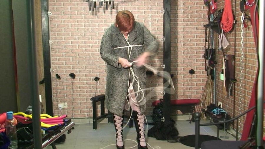 Completely packed with a fur coat