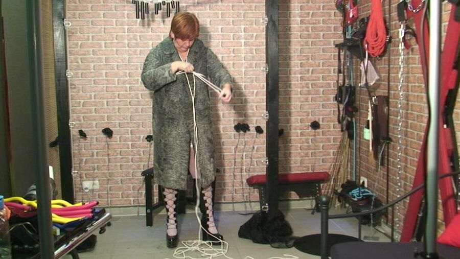Completely packed with a fur coat