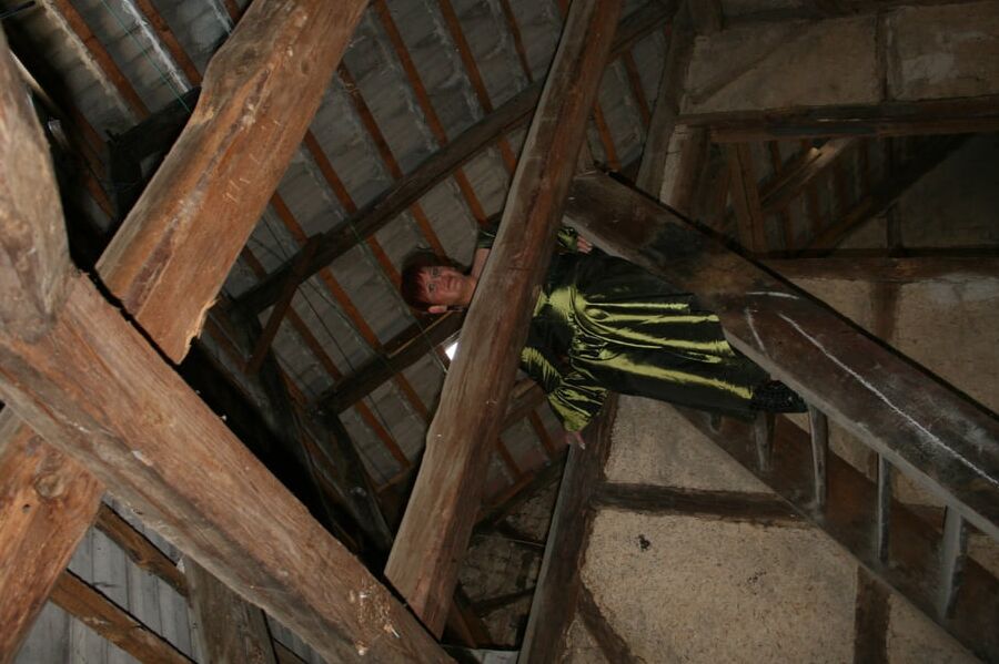 In the attic